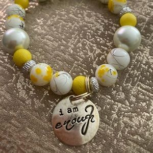 I am enough charm bracelet